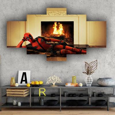 China New Classic/Postmodern Factory Outlet Customized Modern Hotel And Home Decorative Wall Art Print Of Deadpool Painting On Canvas for sale