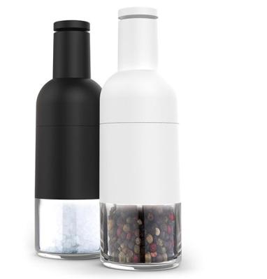 China Viable Wholesale Adjustable Ceramic Core Automatic Electric Gravity Spice Salt and Pepper Mills Grinder Set for sale