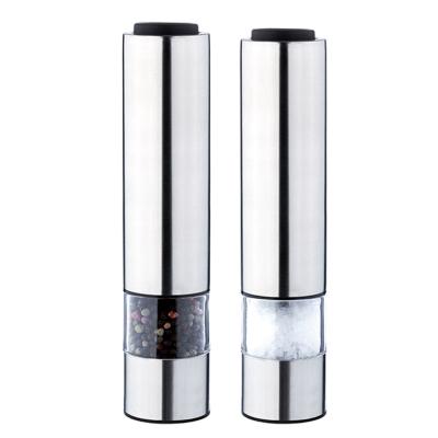 China Battery Operated Automatic Kitchen Stainless Steel Salt Pepper Grinder Grinder Mill Set for sale