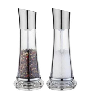 China Viable High Quality Manual Dry Salt and Pepper Mills Kitchen Manual Stainless Steel Spice Grinder for sale