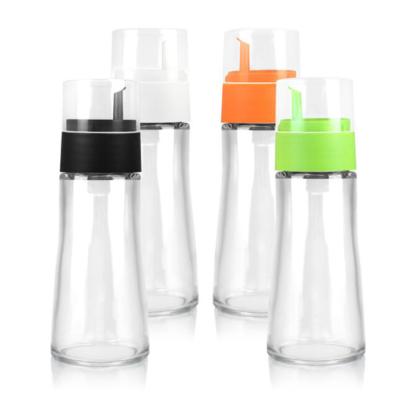 China Kitchen Use Cooking Oil Vinegar Dispenser Plastic Oil Bottle Sprayer With Lid for sale