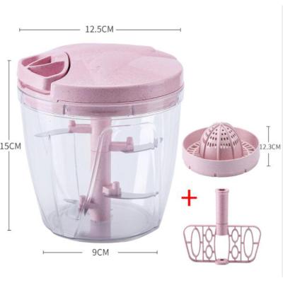 China Viable Hand Pulled Manual Food Chopper Processor Vegetable Cutter Mincer Slicer for Onion Garlic Lettuce Tomato for sale