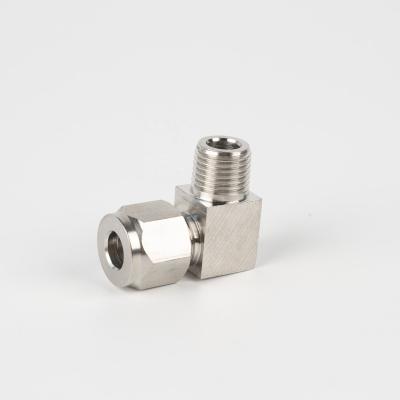 China Building Material Shops Right Angle Female Connector 1/3/4 Lock PL8-02 Screw Elbow Connector 4/6/10/12 mm Right Angle Pneumatic Faucet for sale