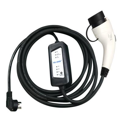 China Portable Voltage Monitoring EV Charger 6A 13A 16A GBT Standards UK Plug 15 Meters Cable for sale