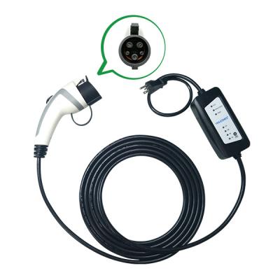 China Screen Display EV Charger Cable 6-16A Type 1 Portable Electric Vehicle Car Charging Cable for sale