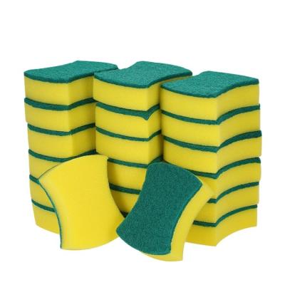 China 20pcs Universal Rogue Scrubbing Sponge Pads Dish Wash Scrub Sponge Stain Removing Scrubber Cleaning Brush H19680 for sale