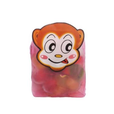 China Natural Gift Monkey Bags Mini Assorted Fruit Flavor Jelly Cup Candy for sale