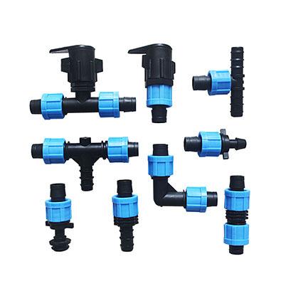 China Agricultural Farmland Irrigation System Emitter Drip Tape Flat Fittings and Accessories for Drip Irrigation Tape Connectors for sale