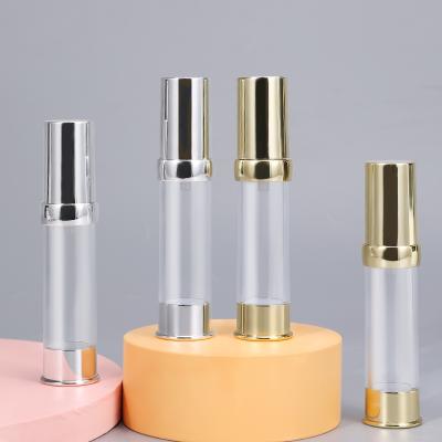 China UMETASS 20ML Gold Cosmetic Spray Dispenser Aluminum Silver Aluminum Airless Pump Frosted Plastic Bottle for sale