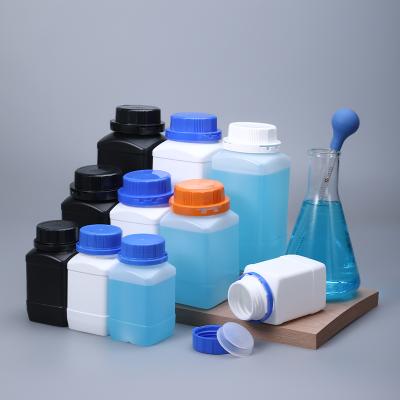 China 250ml 500ml 1000ml Liquid Reagent HDPE Plastic Biochemical Bottles Wide Neck Storage And Transportion For Lab for sale