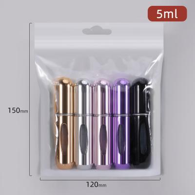 China Gift 5ml Mini Travel Refillable Cosmetic Packaging Rose Gold Perfume Bottle for sale