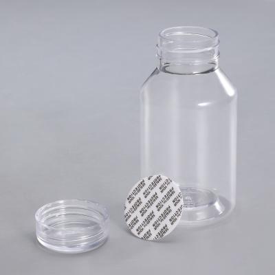 China 120ml Solid Plastic Clear White Jar Health Care Medicine Pill Vitamin Capsule Bottles for sale