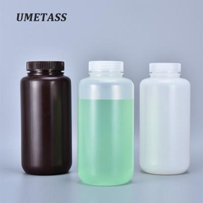 China Midical Laboratory Liquid Plastic Wide Mouth Reagent Bottle Storage And Transportion Reagent Bottle for sale