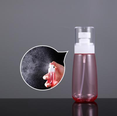 China Makeup 60ml PETG Empty Round Plastic Hair Hand Sanitizer Spray Bottle Dispenser For Skin Care 75% Achohol for sale