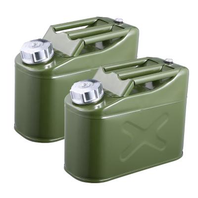 China High Quality Empty Agriculture 5L Fuel Tank Green Thickened Gasoline Preservative Drum With Aluminum Screw Cover for sale