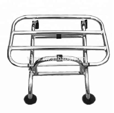 China Short type & high stainless steel vespa type motorcycle luggage rack for sale