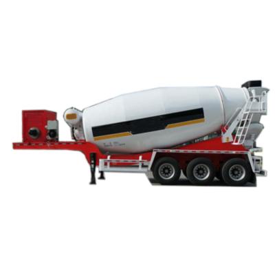 China Tri-alxes semi mounted construction material stores factory direct sale concrete mixing trailer with diesel engine, heavy duty trailer for sale