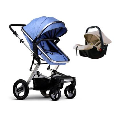 China Aluminum+oxford fabric 0~36 Months Baby New Design 3 in 1 High Landscape Trolley Carriage Baby Stroller Compact Carriage Stroller for sale