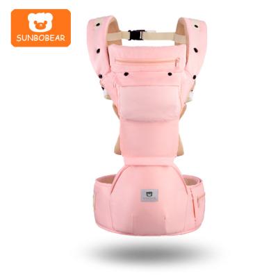 China Cotton Soft Fabric Ergonomic Adjustable Padded Shoulder Straps Baby Carrier for sale