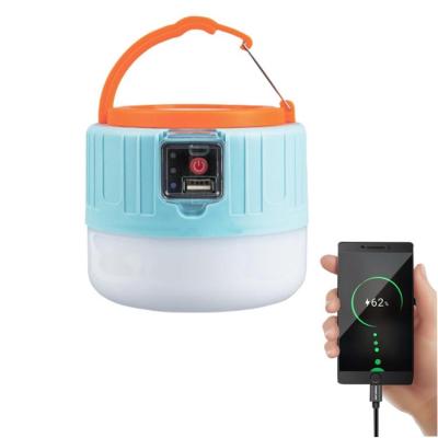 China Garden Wholesales Solar Power Bank Portable Outdoor Round LED Rechargeable Camping Lantern With Hook Magnet for sale