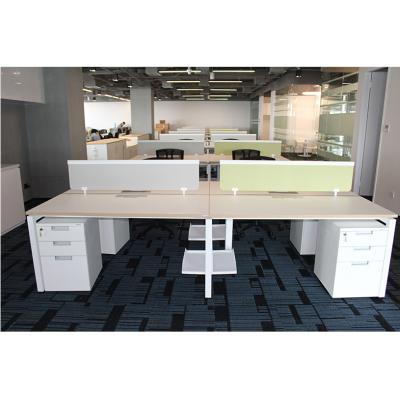 China New modern high quality open modular cubicle table office workstation desk for 6 person for sale