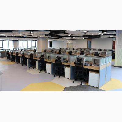 China Eco-friendly Wood Panel Workstation Office Cubicle Modern General Use Call Center for sale