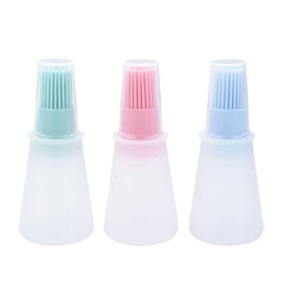 China Food Grade Silicone BBQ Frying Oil Brush Pastry Brush Oil Easily Cleaned Hot Selling Bottle Brush for sale