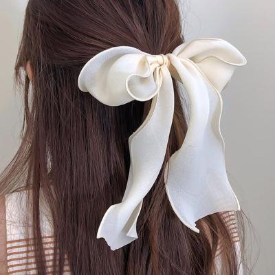 China Wholesale STYLE Silk Hair Scrunchie Elastic Satin Hair Rope Korean PUNK Girl Organza Hair Scrunchie For Girls for sale