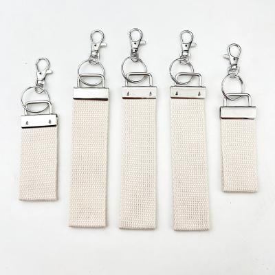 China Wholesale New Design Transfer Printing Luxury Thermal Graphics Wrist Strap Wholesale Cotton Key Chain for sale