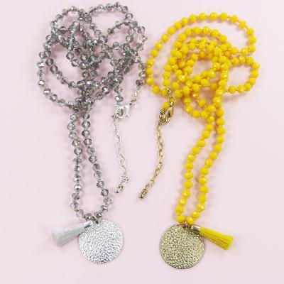 China Trendy Trendy Crystal Charm Accessories Women's Crystal Knotted Necklace Necklace for sale