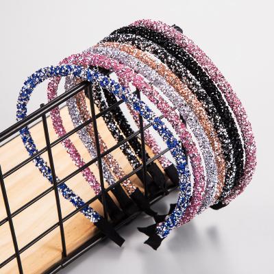 China European and American wholesale Korean luxury temperament diamond hair band faux stone simple hair style headband for women for sale