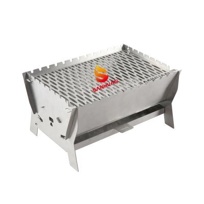 China Easily Assembled Portable Charcoal BBQ Grill Stainless Steel SUS304 Gas BBQ Outdoor Camping Foldable Charcoal BBQ Grill SH001-B for sale