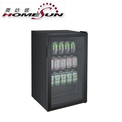 China BG-85 COMPRESSOR Energy Drinks Display Clear Dometic Colorful Branded Door Eco-friendly Mini Fridge For Home With Window for sale