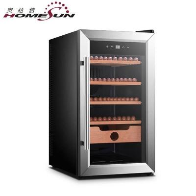 China Customized digital logo wooden cabinet electric refrigirated cigar humidifier for sale