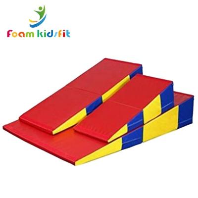 China Waterproof And Can Add Head To Lift Slope Cheese Gymnastics Wedge Tumbling Mat Folding for sale