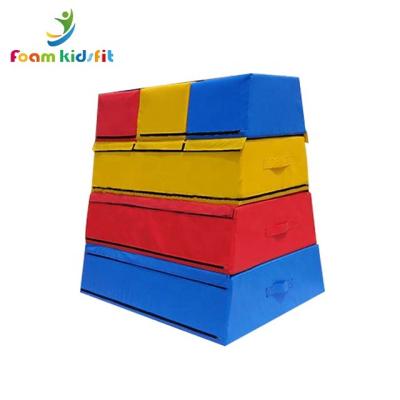 China Waterproof and can add head to lift trapezoidal kids play arch soft box for jumping training for sale