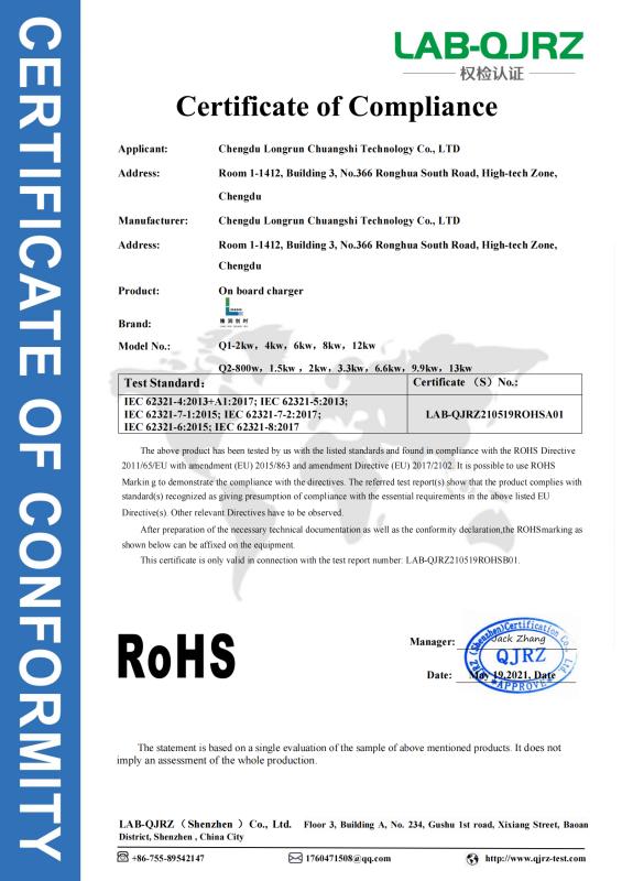 RoHS - Chengdu Longrun Chuangshi Technology Co., Ltd.