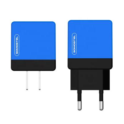 China Mobile Phone Somostel SMS-A53 Mobile Phone Travel Charger Adapter 2 in 1 2.1A Max Output Dual USB Chargers Cargadores Para Celular for sale