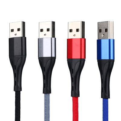 China Best Quality Durable USB Cable For Iphone IOS Phone Charger Tie Down 2.4A Fast Charging Mobile Phone Data Line for sale