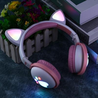 China Somostel BK1 Audifonos Cat Ear Headphones Children Cute LED Noise Perfect Wireless Manos Free Blue Tooth Auriculares Headsets for sale