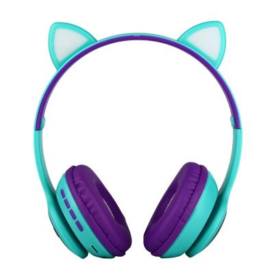 China Somostel Audifonos CT66 Latest Sound Perfect Stereo BT Smart Wireless Sports Headsets 5.0 Colorful Cat Ear Earphones LED Earphone With Mic for sale