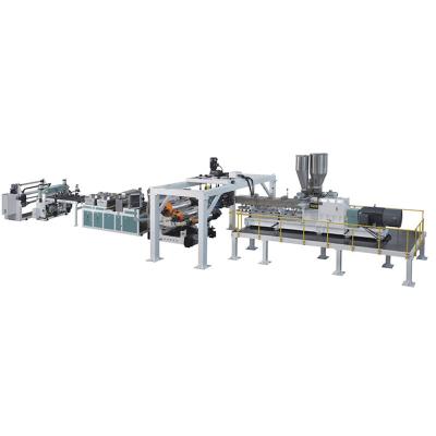 China Double Screw PET/PLA/PP Plastic Sheet Sheet Extruder for sale