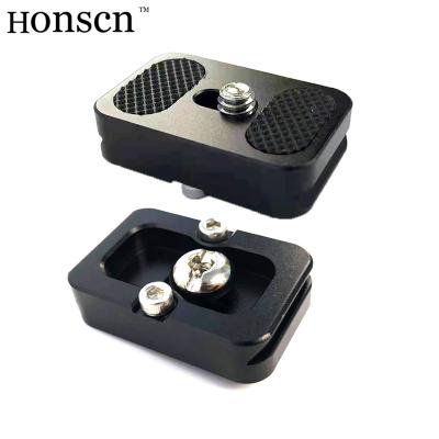 China Aluminum Alloy PU25 Aluminum Alloy Camera Mount Quick Release Plate 38*25mm for Camera Ball Head for sale