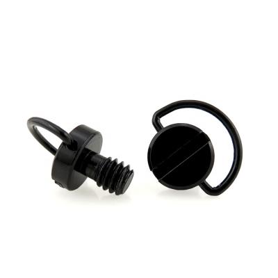 China Wholesale 1/4 Pan Wholesale 1/4 D Ring Screw Adapter Stainless Steel Camera Tripod Mount Screw Black Hidden for sale