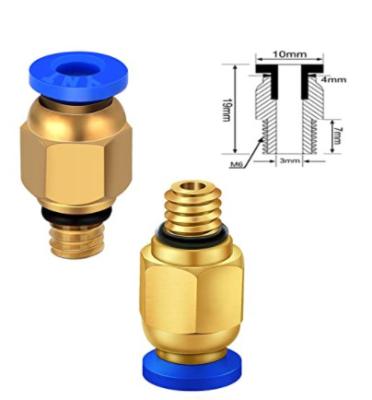 China Pneumatic PC4/6/8/12 Thread M6/M8/M10/M12/M14/M16 Air Hose Connector Metric Heavy Industry PC Connector Quick Coupling Fitting for sale