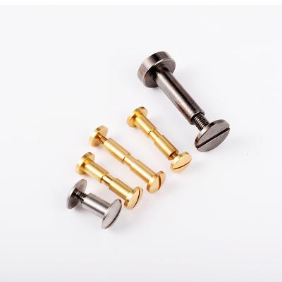 China Customized Pan Customized M3 M4 M5 Stainless Steel Chicago Screw Post Binding Rivet Brass Male Female Chicago Screws for sale