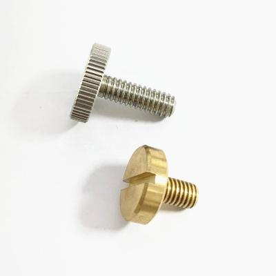 China Pan Customized Brass Flat Head Knurled M3 Inch Screws for sale