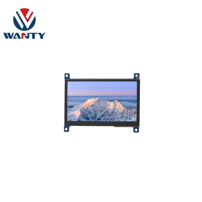 China WANTY 4.3 Inch USB Capacitive Touch Screen Show IPS 16.7M Panel TFT LCD 800x480 Raspberry Pi 3 Monitor for sale