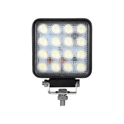 China Diecast Aluminum Housing+PC 6000k 48w Led Work Lights Square Flood Lights Led Driving Lights For Offroad Trucks for sale