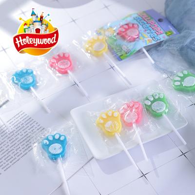 China Strip Natural Paw Shaped Lollipop Hard Candy Cheap Easter Candy for sale